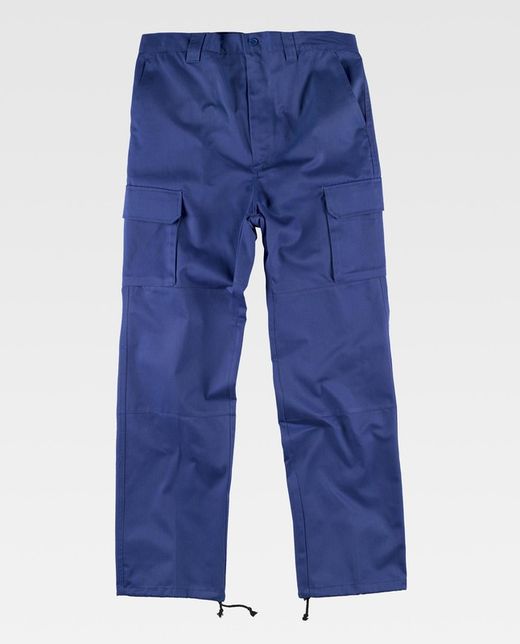 Hose mit Verstärkung an Po und Knien, ohne elastische Taille, Azulina mit mehreren Taschen