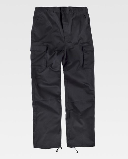 Pantalón con refuerzos en culera y rodillas Negro