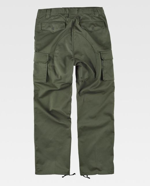 Pantalón con refuerzos en culera y rodillas Verde Kaki
