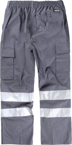 Pantalón de algodón con cintura elástica Gris