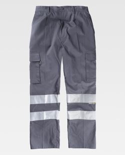Pantalón de algodón con cintura elástica Gris