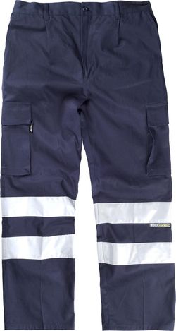 Pantalón de algodón con cintura elástica  Marino