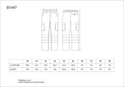 Baumwollhose mit elastischer Taille, mehreren Taschen und 2 reflektierenden Bändern Marino