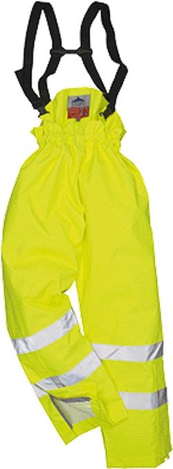 Gefütterte, wasserdichte Multisafe Warnschutzhose, antistatisch und flammhemmend