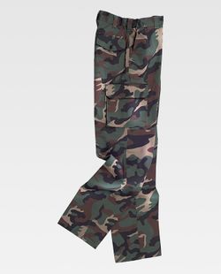 Camouflage-Hose mit Verstärkung und Camouflage mit mehreren Taschen