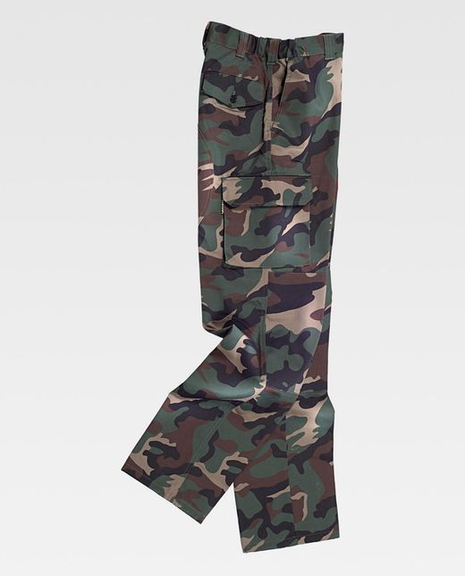 Camouflage-Hose mit Verstärkung und Camouflage mit mehreren Taschen