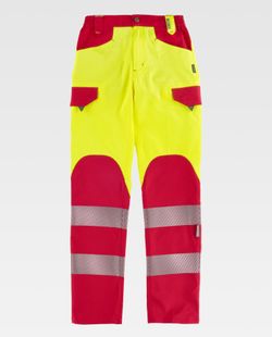 Pantalon de color Amarillo A.V.+Rojo | Fluor