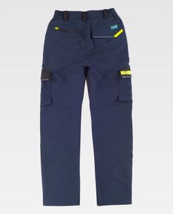 Pantalon de color Marino+Negro+Amarillo Fluor