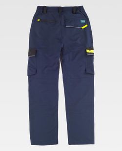 Pantalon de color Marino+Negro+Amarillo Fluor