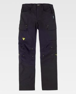 Pantalón de color Negro+Amarillo fluor | FUTURE