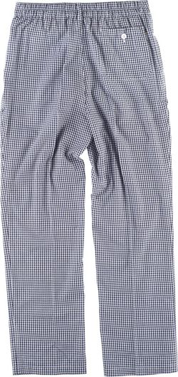 Gingham Check Hose, elastische Taille, Reißverschluss, Gesäßtasche Blue Vichi Checks