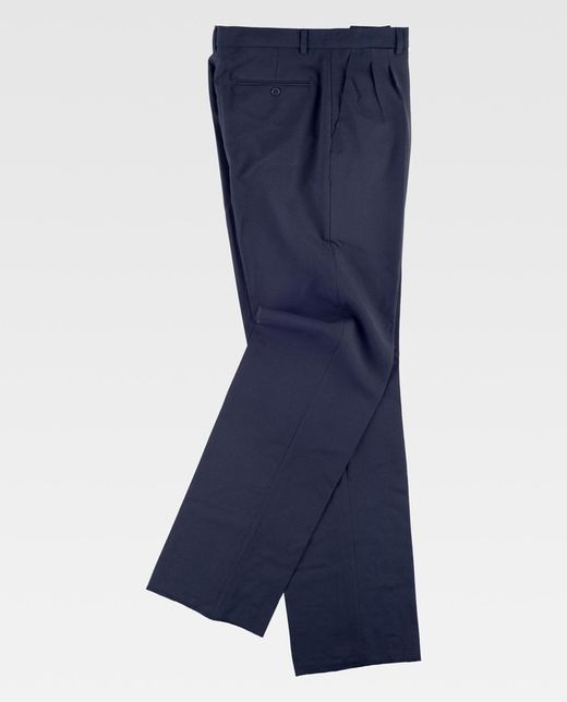 Herrenhose mit Bund und Dart Navy