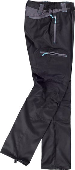 Pantalón de montaña, combinado multibolsillos Negro / Gris