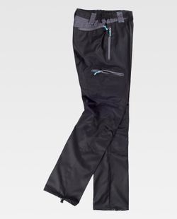 Pantaloni da montagna, combinati, multitasche Nero Grigio