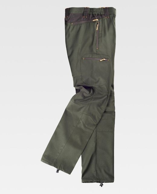 Berghose, kombiniert, Multi-Pocket Hunting Green / Brown
