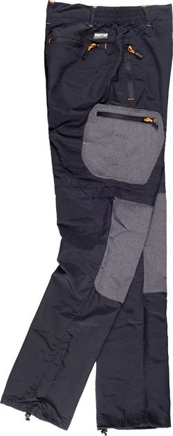 Pantalón de montaña de verano combinado con ripstop Negro / Negro