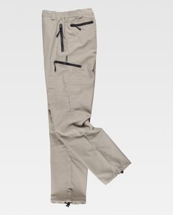 Pantaloni estivi da montagna, multitasche Beige