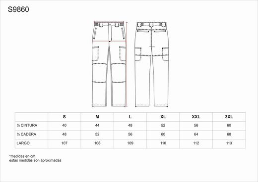 Sommer Berghose, Multipockets Schwarz