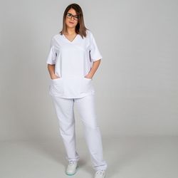 Blusa Sanitario Unisex Pico Sarga  "Redline"
