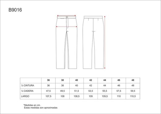 Damenhose mit Bund und Abnäher Navy