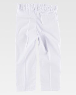 Jungenhose, elastische Taille, zwei schräge Seitentaschen Weiß