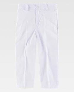 Jungenhose, elastische Taille, zwei schräge Seitentaschen Weiß
