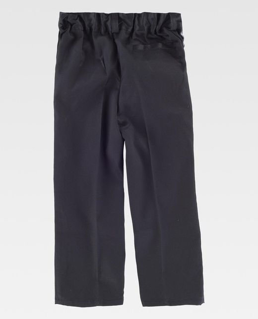Jungenhose, elastische Taille, zwei schräge Seitentaschen Schwarz