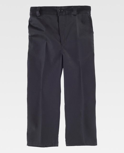 Jungenhose, elastische Taille, zwei schräge Seitentaschen Schwarz