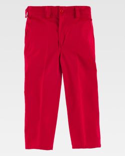 Jungenhose, elastische Taille, zwei schräge Seitentaschen Rot