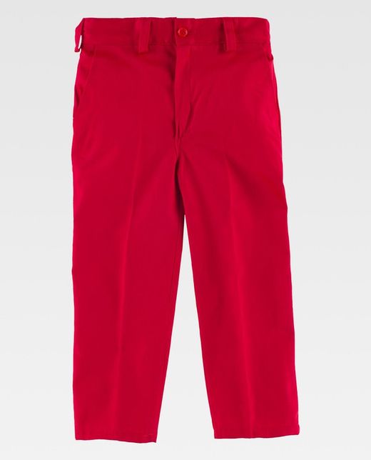 Jungenhose, elastische Taille, zwei schräge Seitentaschen Rot