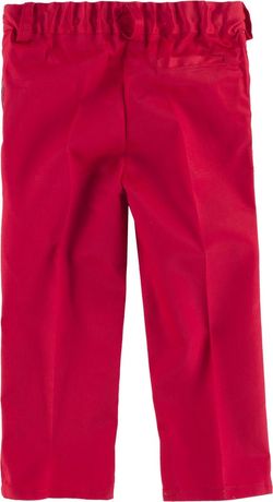 Jungenhose, elastische Taille, zwei schräge Seitentaschen Rot