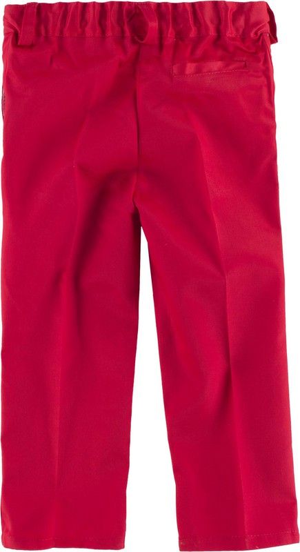 Jungenhose, elastische Taille, zwei schräge Seitentaschen Rot