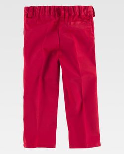 Jungenhose, elastische Taille, zwei schräge Seitentaschen Rot