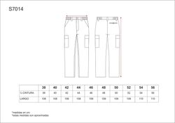 Pantalón de pana con cintura elástica Verde Kaki Work-Team