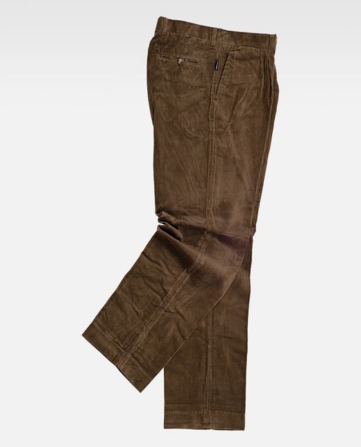 Cordhose ohne elastische Taille Beige