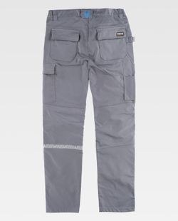 Pantalón de tejido elástico bidireccional por construcción Gris