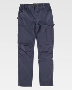 Pantalón de tejido elástico bidireccional Marino