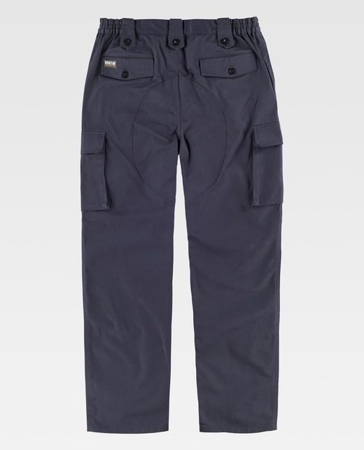 Pantalón de tejido elástico bidireccional Marino / Oscuro