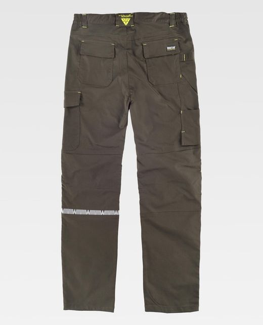 Pantalón de tejido elástico bidireccional Verde Caza