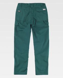 Pantalón de tejido elástico bidireccional por construcción. Verde