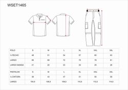 Abnehmbare Hose, kurzärmeliges Poloshirt und Nitrilhandschuhe Indivisible Set Navy Stewardess