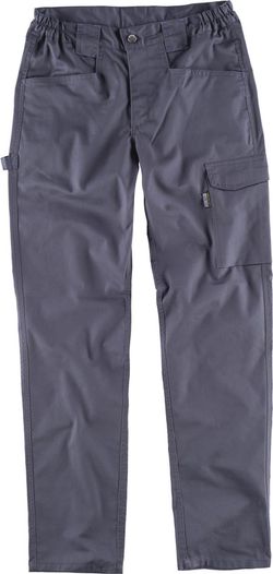 Pantalón elástico bidireccional multibolsillos Gris