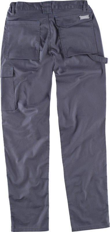 Pantalón elástico bidireccional multibolsillos Gris