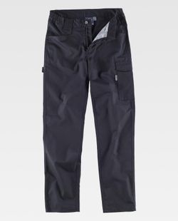 Zwei-Wege-Stretchhose, mehrere Taschen und Details kombiniert Schwarz
