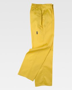 Elastische Taillenhose mit Spateltasche Gelb