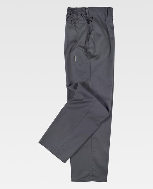 Elastische Taillenhose mit Spateltasche Grau