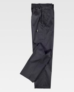 Elastische Hose in der Taille mit Spateltasche Schwarz