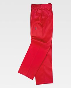 Elastische Taillenhose mit Spateltasche Rot
