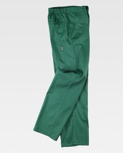 Elastische Taillenhose mit Spateltasche Grün