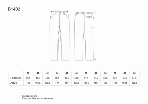 Elastische Taillenhose mit Spateltasche Grün